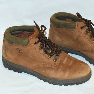 VINTAGE TIMBERLAND DIANE WOMEN'S BROWN ANKLE LEATHER HIKING BOOTS 69362-EUC!!!!